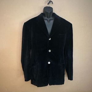Vittorio Gullo Custom Black Velvet Blazer 42L Made in Italy Gently worn Plush